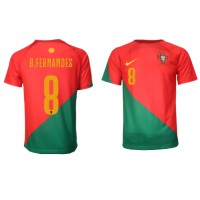 Koszulka piłkarska Portugalia Bruno Fernandes #8 Strój Domowy MŚ 2022 tanio Krótki Rękaw